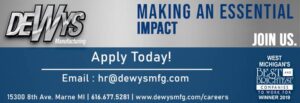 DeWys provides a wide variety of benefits, 401k matching, tuition reimbursement, three medical plans and various optional insurances to choose from, an on-site coach to help with personal, professional and financial needs as well as flexible scheduling.