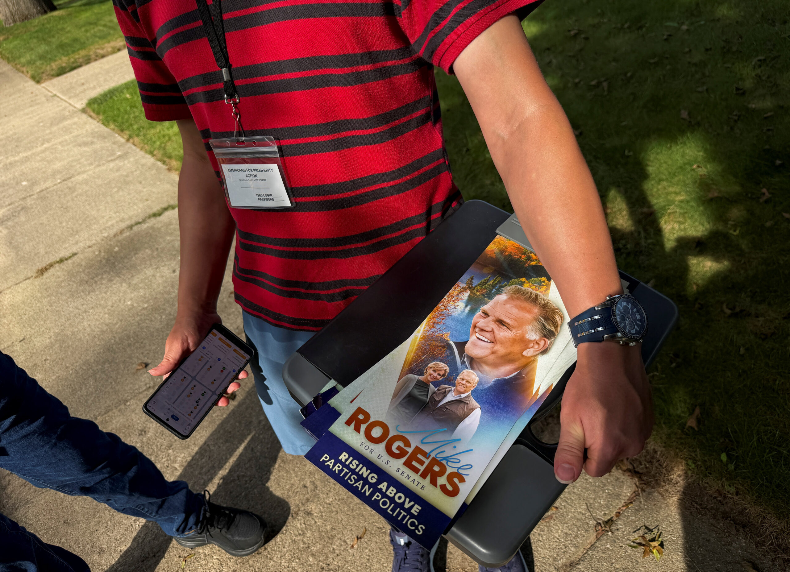On Michigan doorsteps, Republicans sell Democrats-as-extremists message with mixed success