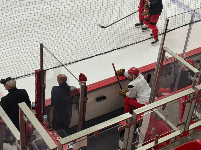 Dylan Larkin out for Detroit Red Wings opener. But will he be introduced?