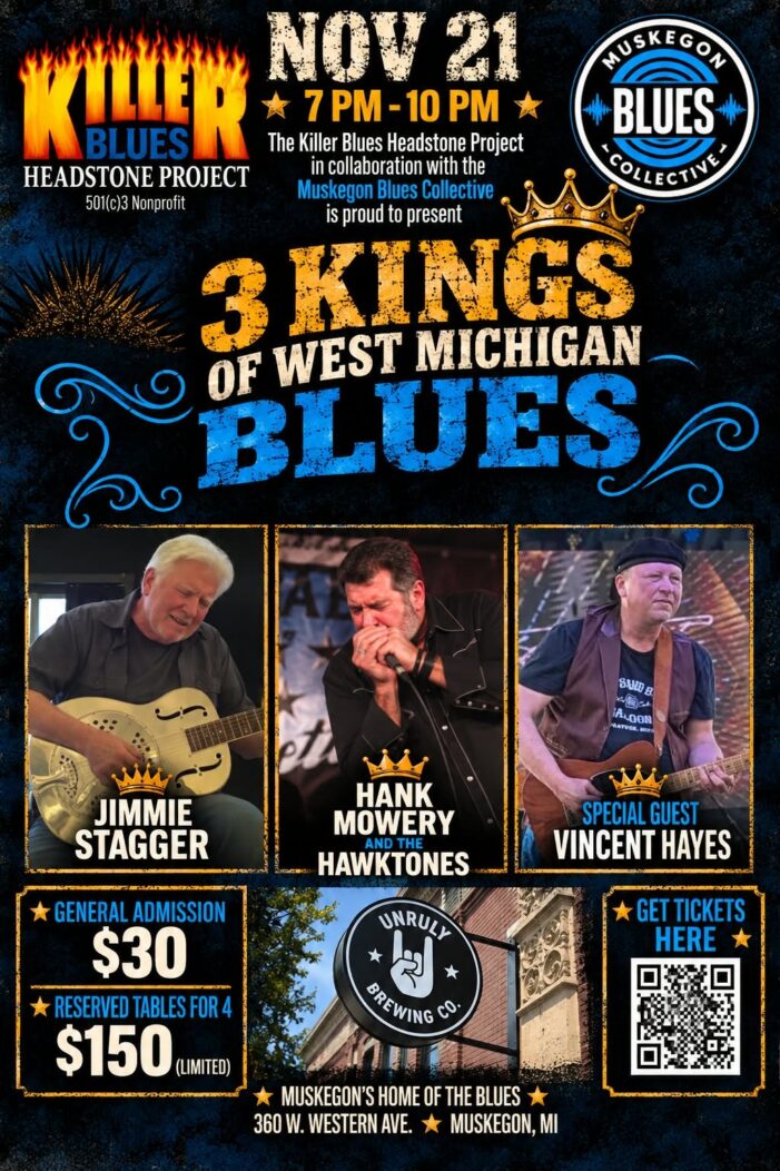 Three Kings of West Michigan blues join together for a night of music, history and purpose