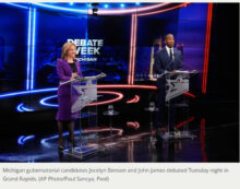 Fact check: John James, Jocelyn Benson debate data centers, tariffs, more