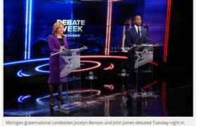 Fact check: John James, Jocelyn Benson debate data centers, tariffs, more