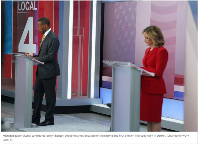 Fact check: John James, Jocelyn Benson trade claims in Michigan governor debate