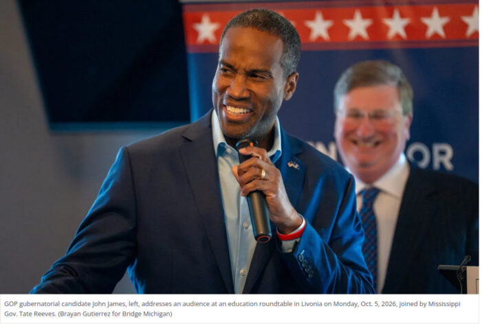 John James vows to boost Michigan literacy, teacher pay