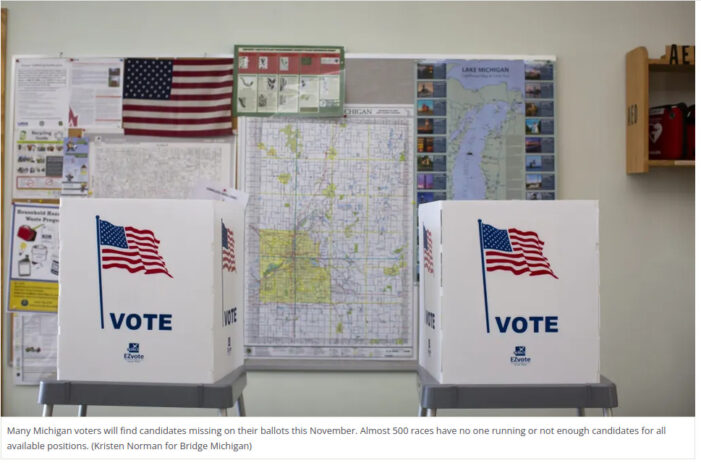 ‘Please, I need a clerk!’ No candidates for almost 500 positions on Michigan ballots